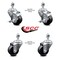 Service Caster 3.5 Inch Soft Rubber Wheel Swivel 12mm Threaded Stem Caster Brakes SCC, 2PK SCC-TS20S3514-SRS-M1215-2-TLB-2 - alternate 4